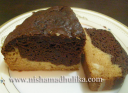 चोकलेट – क्रीम नट्स केक Eggless Chocolate and Cream Cake