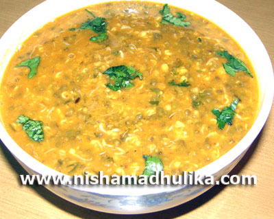 Sprouted Moong Dal Curry Recipe
