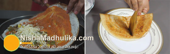 Veggie cheese dosa , mozzarella cheese dosa,