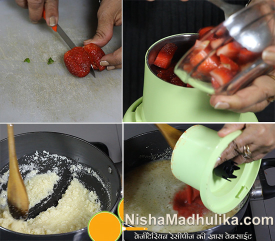 How to make Strawberry Halwa