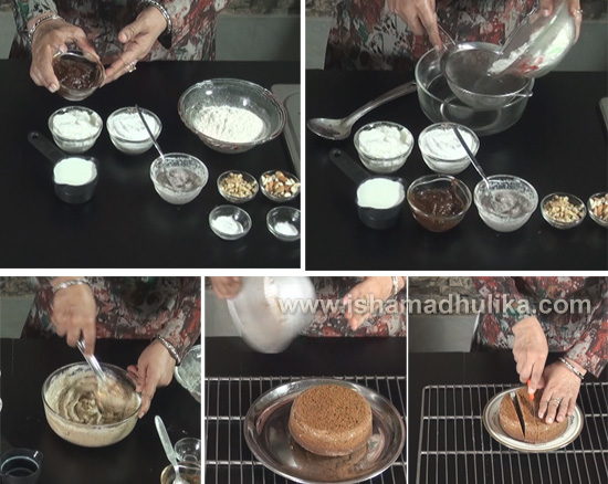 Eggless Date Walnut cake recipe
