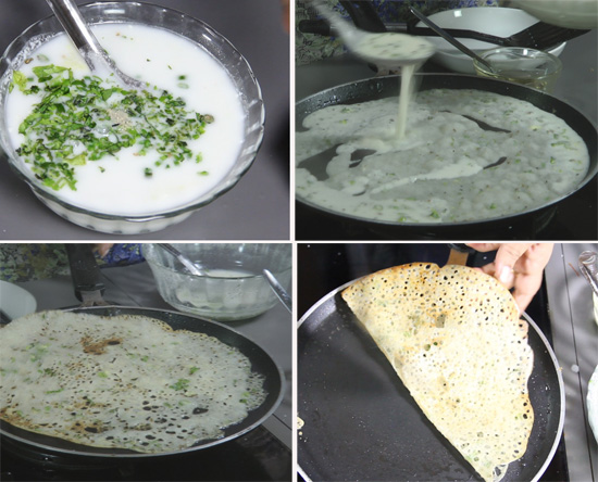 Rawa Dosa Recipe, Sooji dosa Recipe